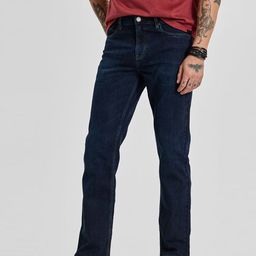 Snitch Men Dark Navy Blue Mid-Rise Straight Fit Jeans-image-43