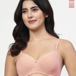 LILY Dapyklis Pack Of 2 Full Coverage Lightly Padded Seamless T-shirt Bra-image-39