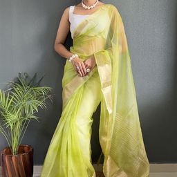 KALINI Zari Organza Kanjeevaram Saree-image-26