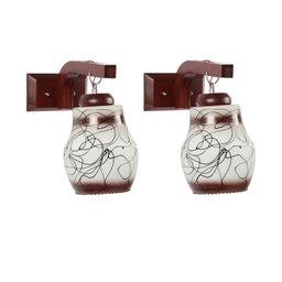 Somil Premium Designer Glass Wall / Night Lamp Elegant & Stylish Dcor Accent for Modern Interiors, color- White, Black, Brown, Size:- 19 X 29 X 29.5 CM-image-88