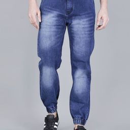 ComfyStyle Men Jean Jogger Mid-Rise Light Fade Stretchable Jeans-image-64