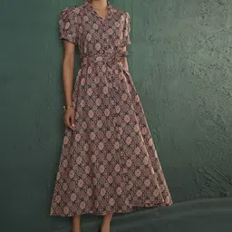 Anouk Pure Cotton A-Line Midi Dress-image-32