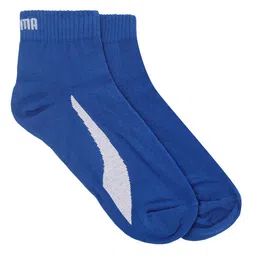 Puma Unisex Blue & White Patterned Ankle-Length Socks-image-7
