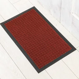 Ariana Red Self Design Anti-Skid Doormats-17