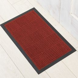 Ariana Red Self Design Anti-Skid Doormats-18