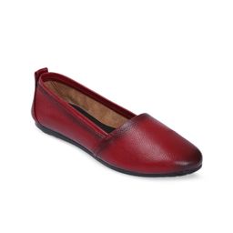 Zoom Shoes Women Textured Leather Loafers-26