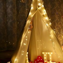 ENORMITY Yellow Rice Shape String Lights image 1