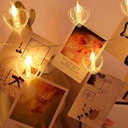 ENORMITY White Heart Clip String Lights image 1