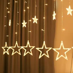 ENORMITY Yellow  Star Shaped LED String Lights image 1