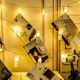 SPARK WORLD Yellow Photo Clip String Lights-27
