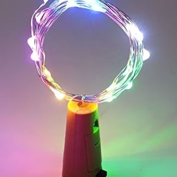 SPARK WORLD 20 Yellow Cork LED String Lights-3