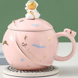 BonZeaL Pink Printed Ceramic Matte Mug 1.4 L-picture-18