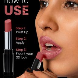 Lakme Unreal 3D Slim Matte Finish Bullet Lipstick - Nude Souvenir, 3.6g image 2