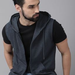 Roadster Men Blue Solid Hooded Sweatshirt-image-41