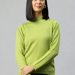 Pierre Carlo High Neck Ribbed Pullover-image-8