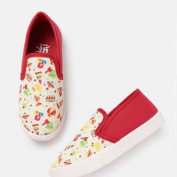 YK Boys Conversational Printed Slip-On Sneakers-image-91