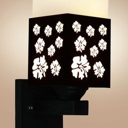 Gojeeva Brown Wood Square Wall Lamps-picture-31