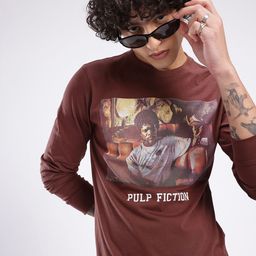 glitchez Pulp Fiction Graphic Printed T-shirt-image-92