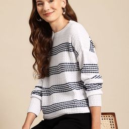Mast & Harbour Striped Ribbed Sweater-image-22