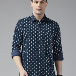 ColorPlus Pure Cotton Printed Casual Shirt-picture-11