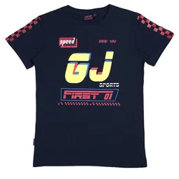 Gini and Jony Boys Typography Printed Cotton T-shirt-67