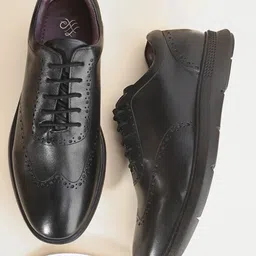 House of Pataudi Men Leather Brogues-50
