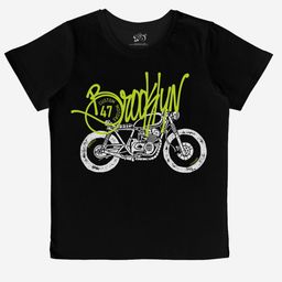 x2o Boys Black Biker Printed Casual Cotton T-shirt-image-94