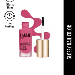 Lakme 9 to 5 Primer + Gloss Nail Color - Magenta Mix - 6 ml image 3