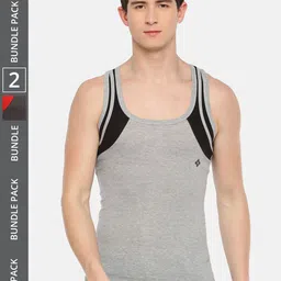 Dollar Bigboss Men Solid Pack of 2 Cotton Racerback Styled Gym Vest-image-81