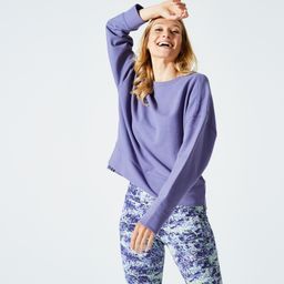 domyos Women's Sweater Loose 120-Blue-picture-3
