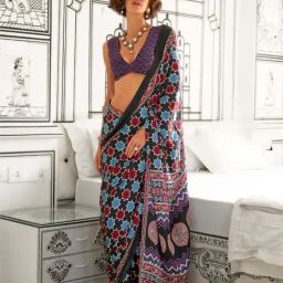 Odette Multicolored Printed Saree-picture-8