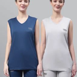 Vimal Jonney Blue & Light Grey T-Shirt With Shorts - Pack of 2-image-101