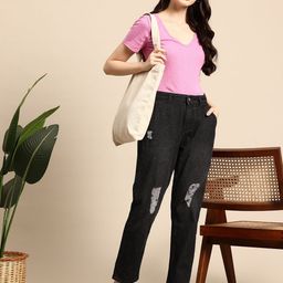 Mast & Harbour Women Stretchable Boyfriend Fit Jeans-image-32