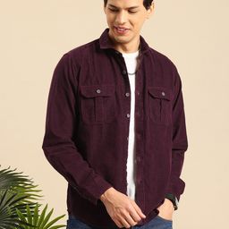 Mast & Harbour Men Standard Pure Cotton Corduroy Casual Shirt-image-84