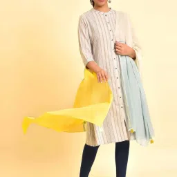 W Multicolored Cotton Dupatta image 1