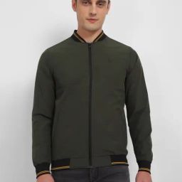 Allen Solly Steel Green Regular Fit Bomber Jacket-image-62
