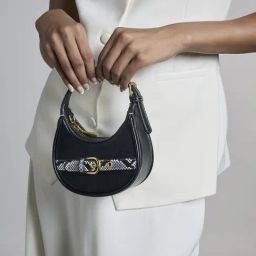 Miraggio Black Textured Small Sling Handbag-image-61