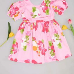 Pantaloons Junior Pink Dress-image-1
