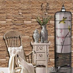 Univocean Brown Self Adhesive Brick Wallpaper-image-43