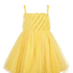A Little Fable Kids Yellow Embellished Dress-image-21