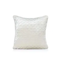 Home4U Laos White Velvet Cushion Cover - Set of 1-image-55