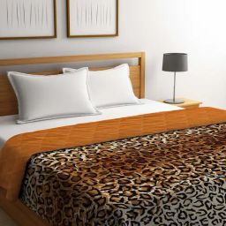 NEUDIS Brown & Black Microfibre 250 TC AC Quilt - Set of 1-picture-35