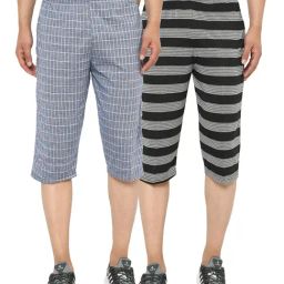 Vimal Jonney Multicolor Cotton Capris - Pack of 2-image-103