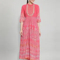 Aurelia Pink Embroidered A Line Kurta-picture-46