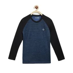 Chimprala Kids Blue & Black Textured T-Shirt-image-89