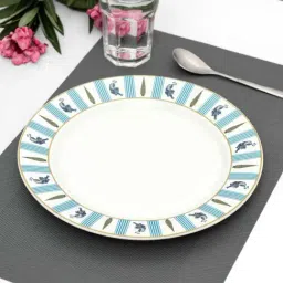 India Circus Multicolor Ceramic Dinner Plate - Set of 1-picture-27