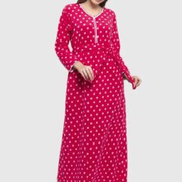 Secret Wish Dark Pink Polka Dot Sleepwear Robes-image-44