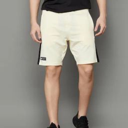 KAPPA Off White Cotton Regular Fit Shorts-image-39