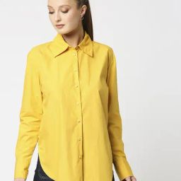Remanika Yellow Pure Cotton Shirt-image-30