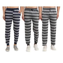 Vimal Jonney Multicolor Cotton Mid Rise Trackpants (Pack of 3)-image-6